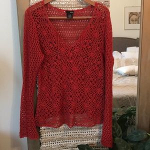 Open weave beachy sweater